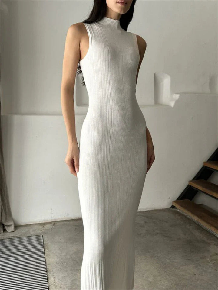 Anne Rib Midi Dress