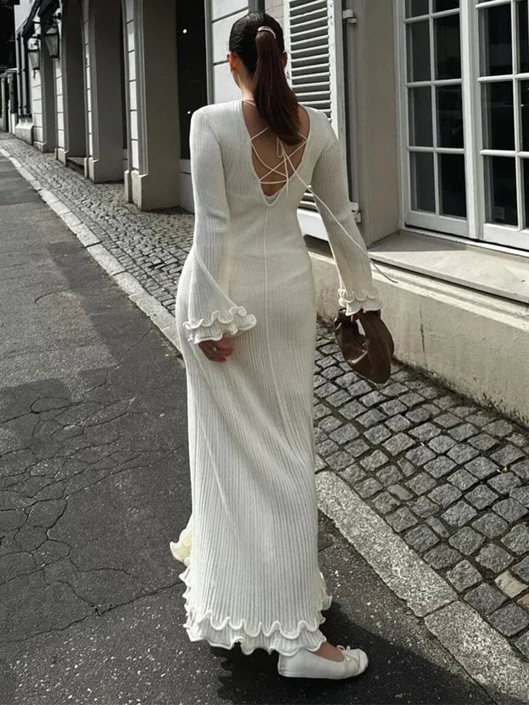 Blanca Ruffle Maxi Dress