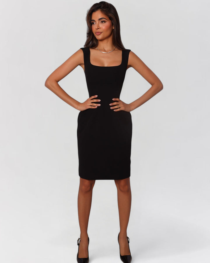 Hillary Scoop Neck Midi Dress