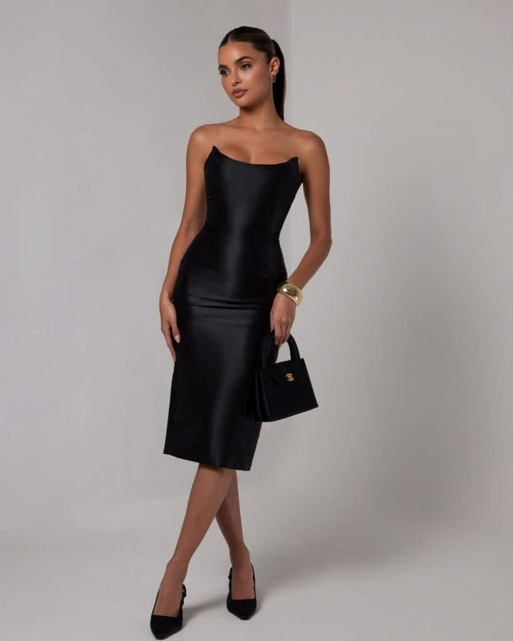 Jezel Corset Midi Dress