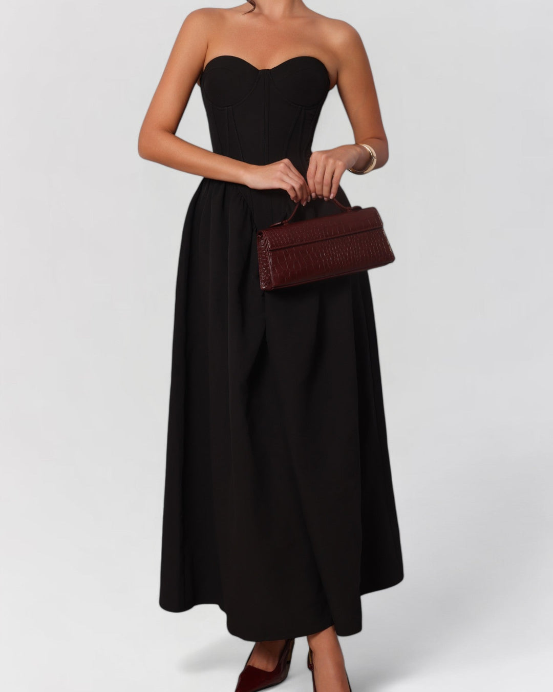 Meryl Strapless Corset Maxi Dress