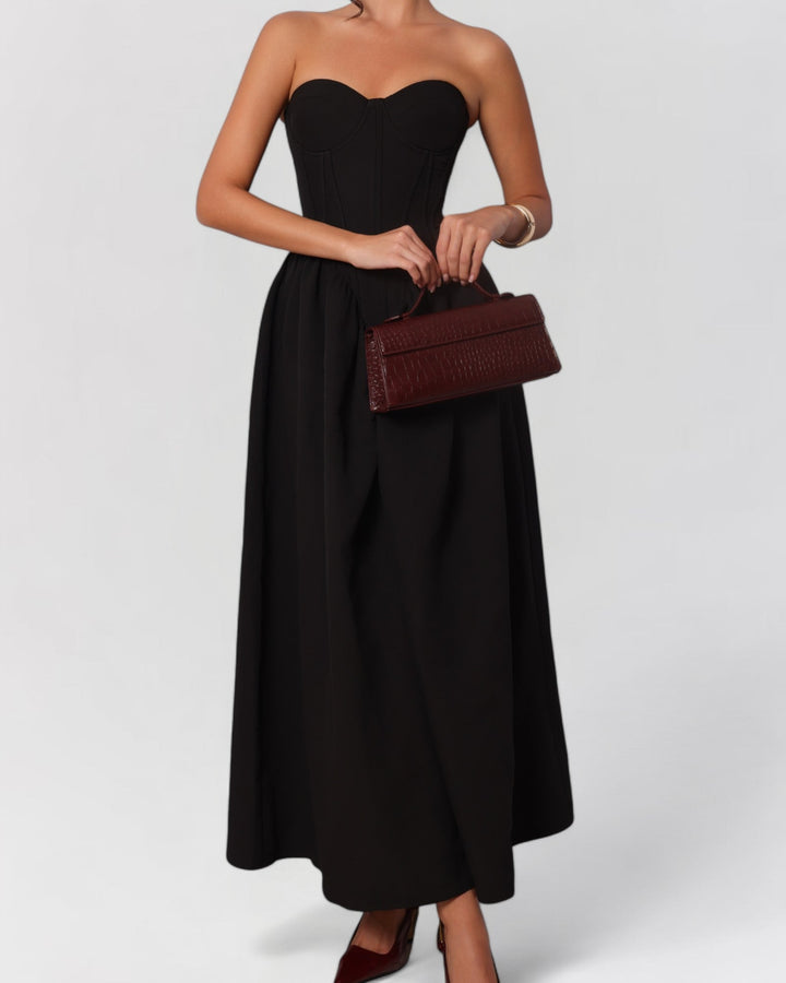 Meryl Strapless Corset Maxi Dress