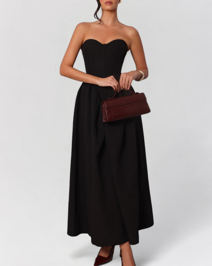 Meryl Strapless Corset Maxi Dress