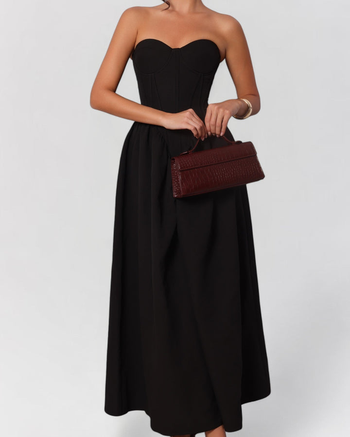 Meryl Strapless Corset Maxi Dress
