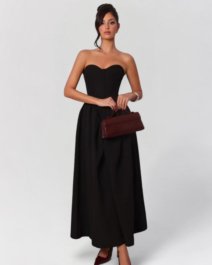 Meryl Strapless Corset Maxi Dress