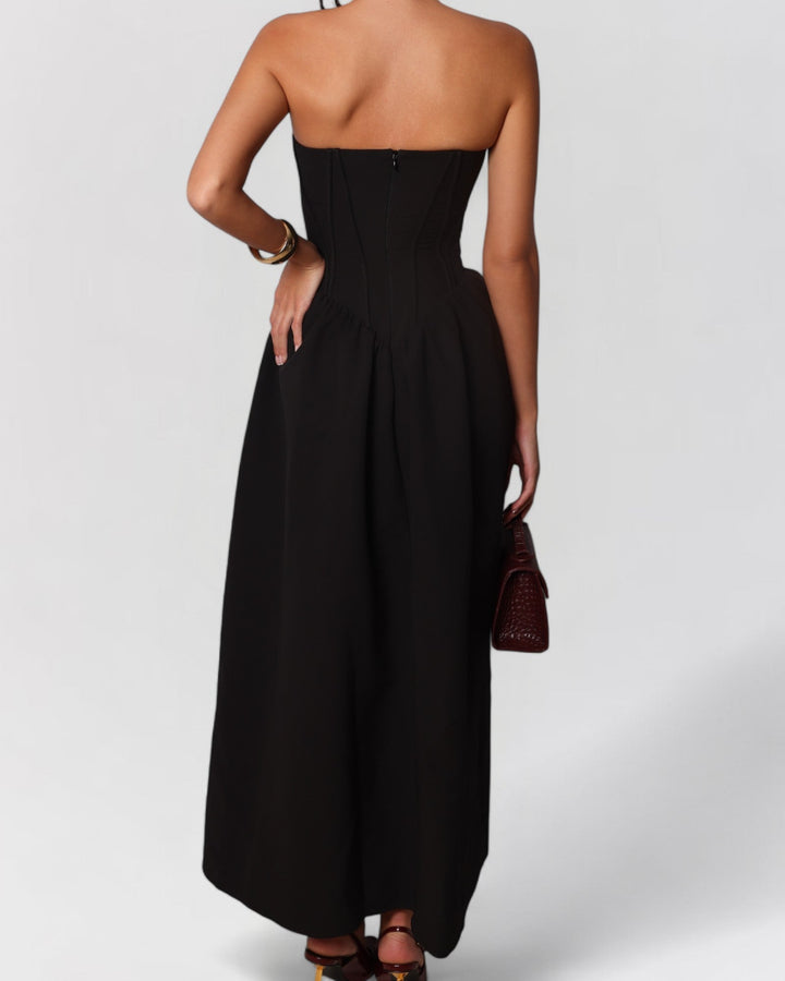 Meryl Strapless Corset Maxi Dress