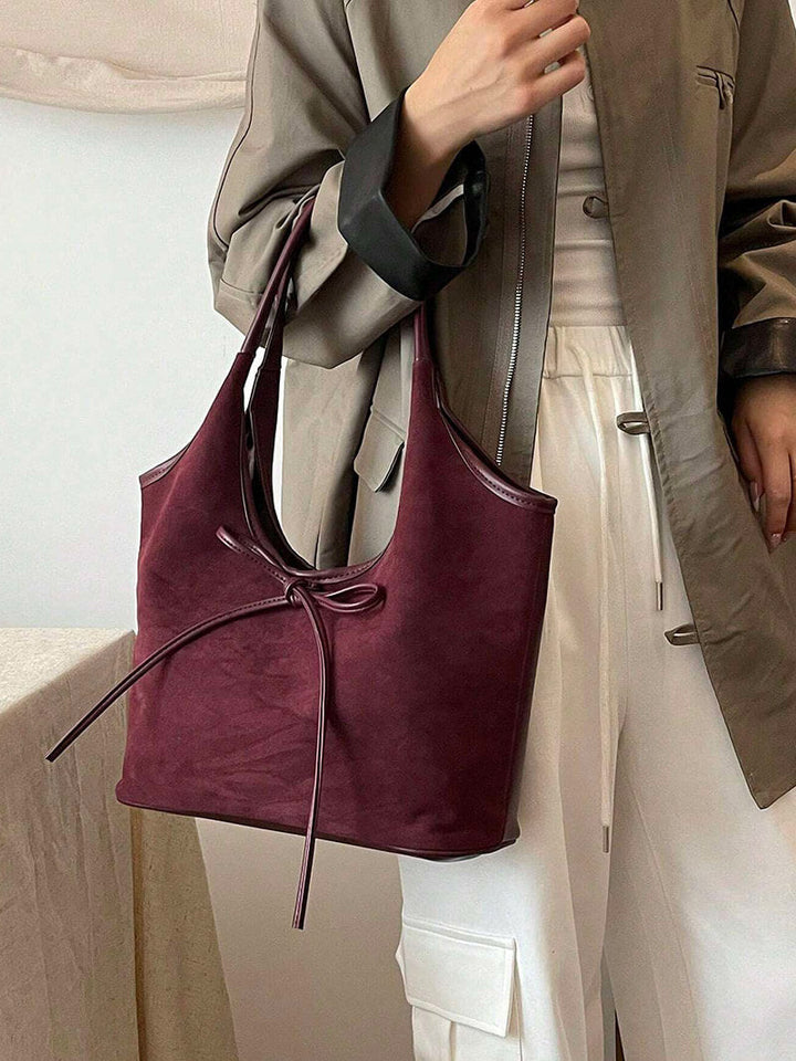 Clara Suede Bow Bag