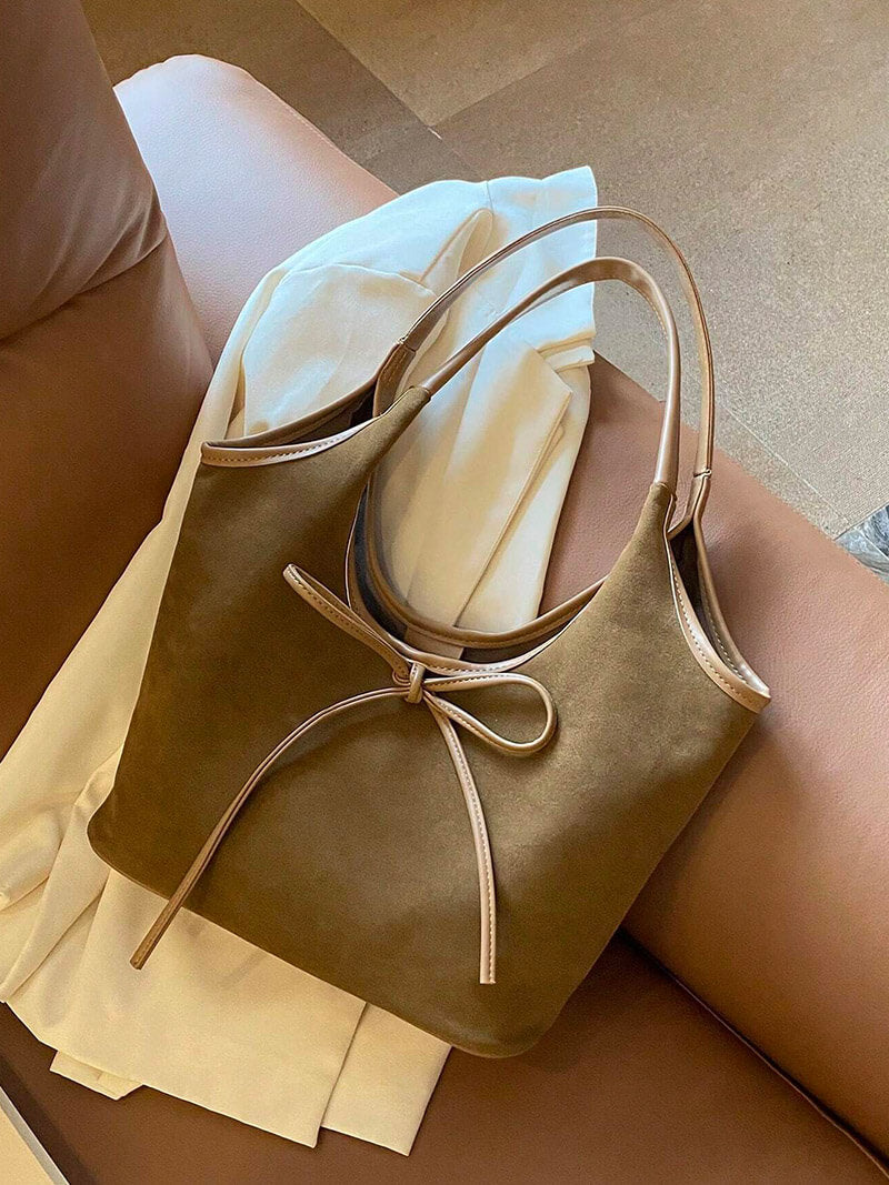 Clara Suede Bow Bag