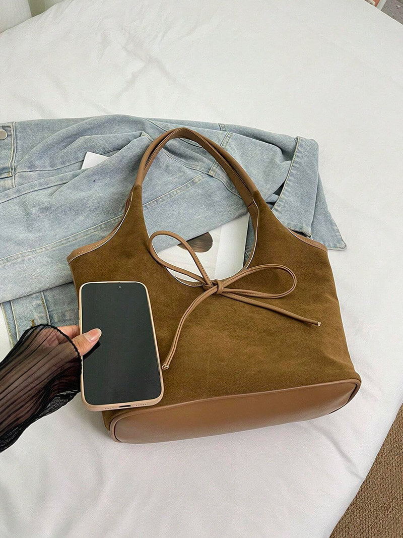 Clara Suede Bow Bag