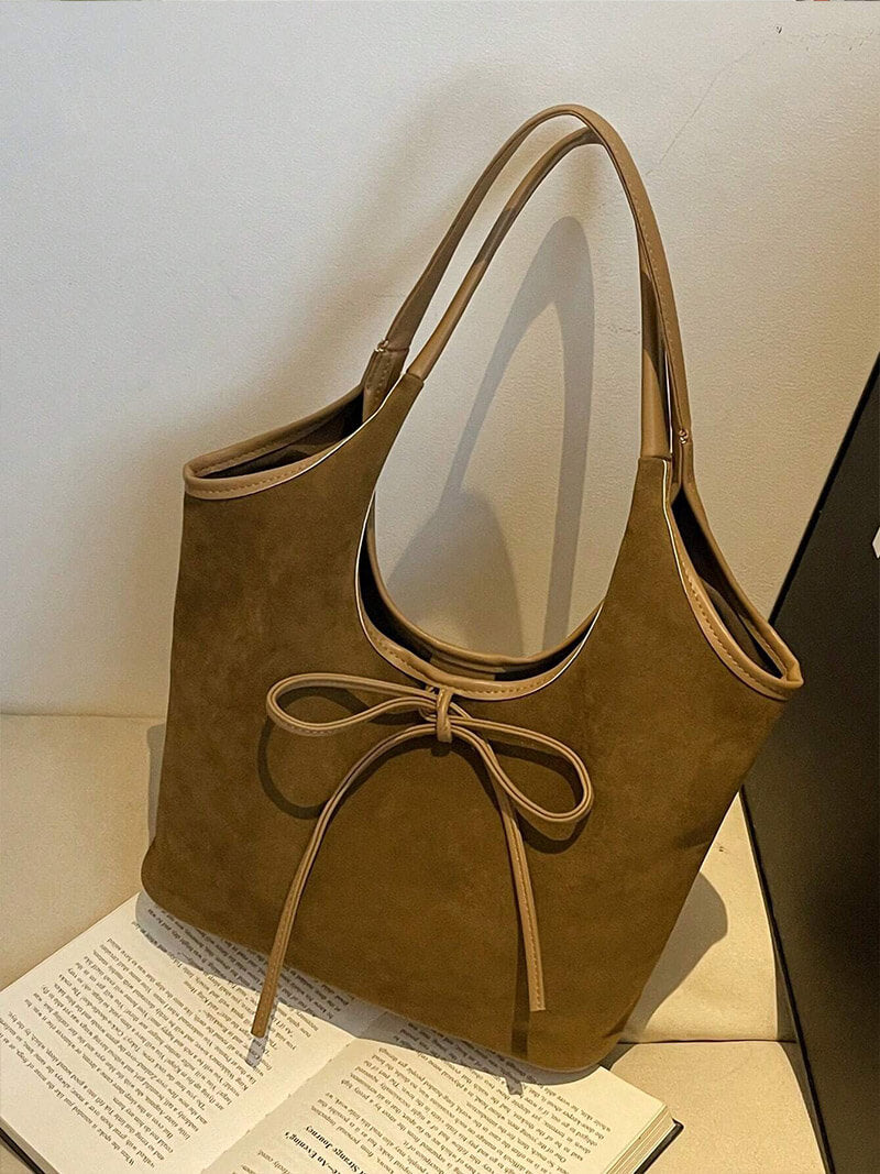 Clara Suede Bow Bag