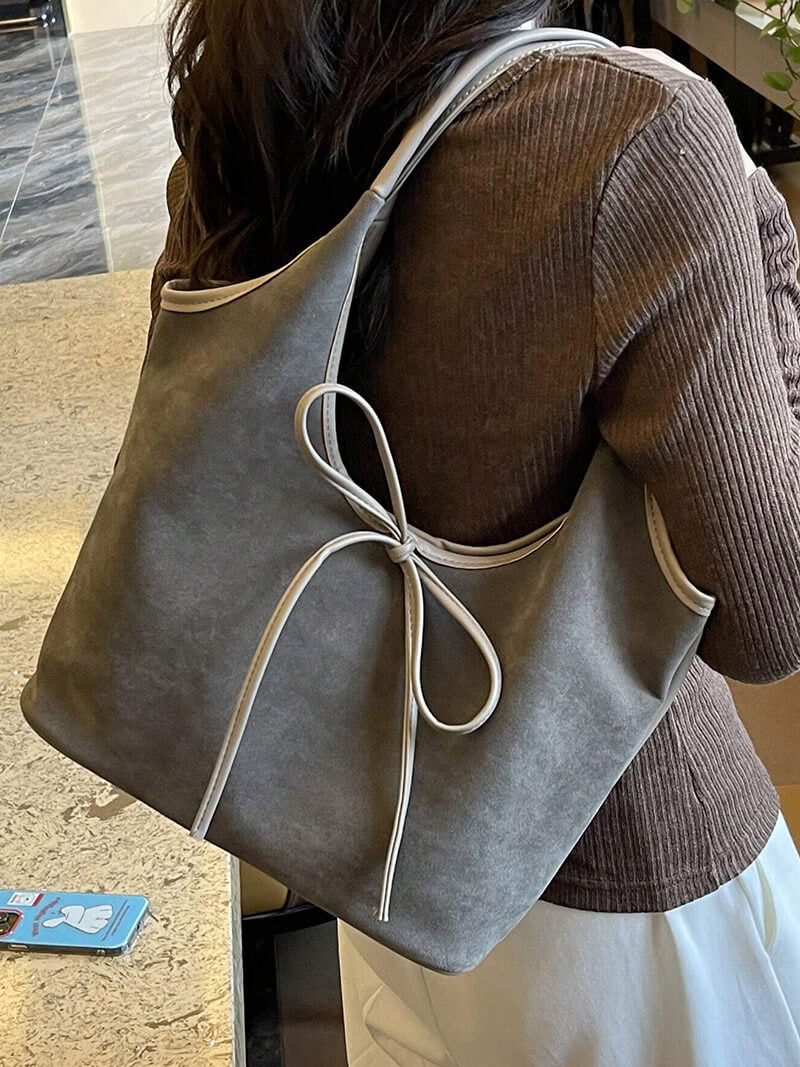 Clara Suede Bow Bag