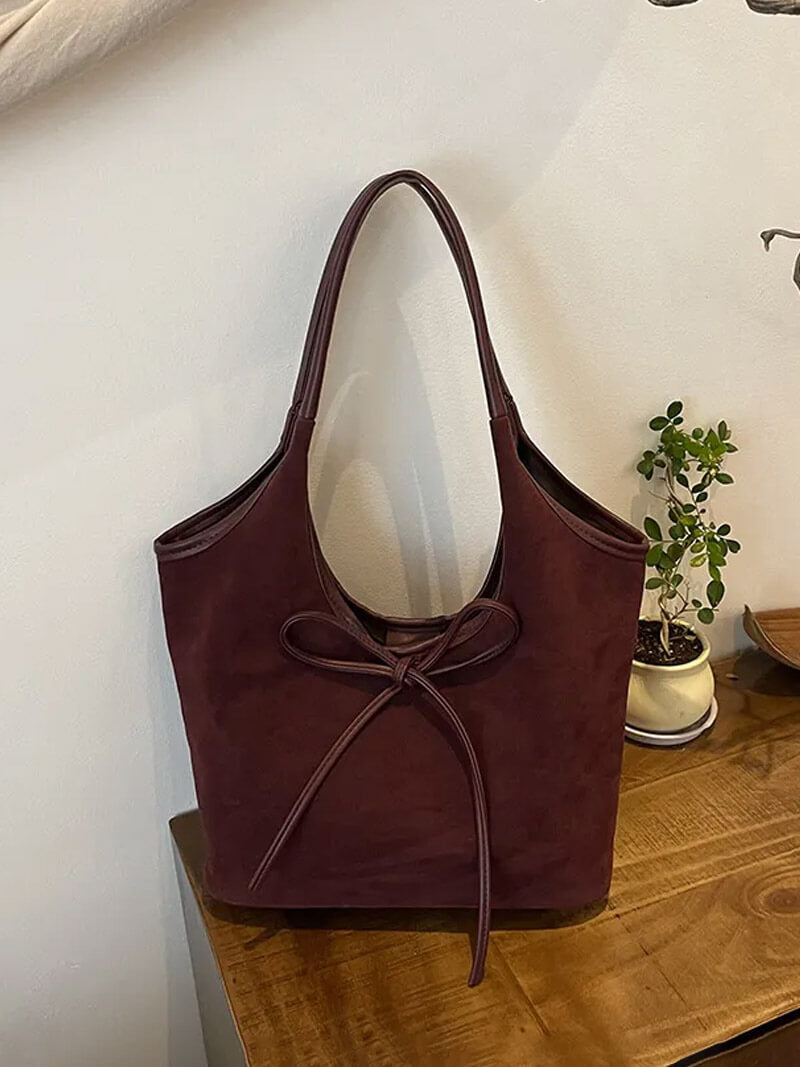 Clara Suede Bow Bag