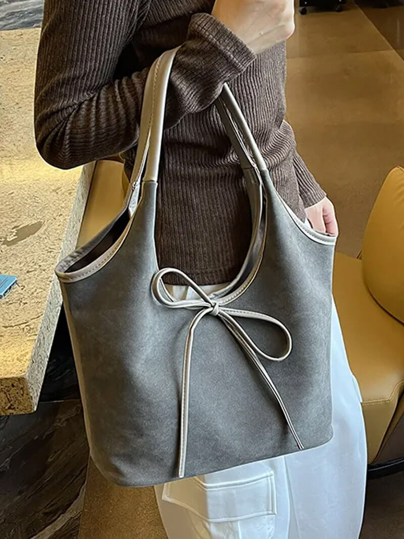 Clara Suede Bow Bag