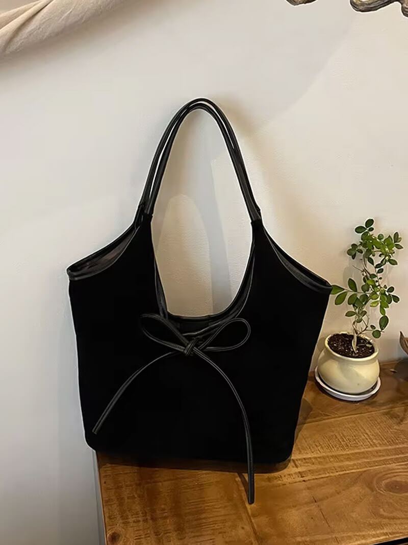 Clara Suede Bow Bag